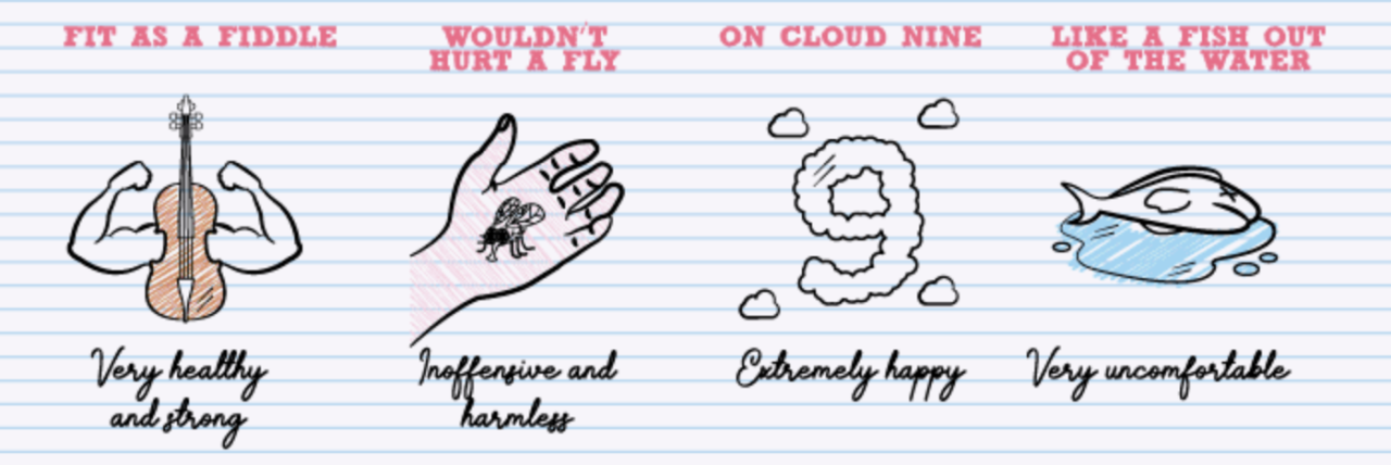 Four Idiomatic expressions